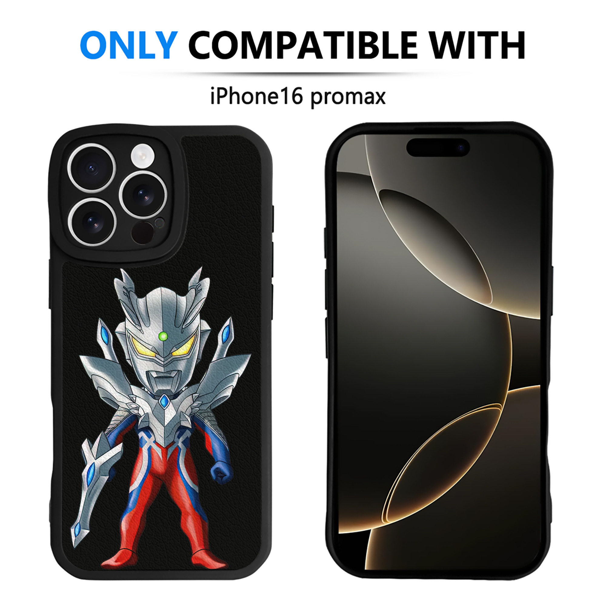 （画像用） ウルトラマン Ultraman 【iPhone 16シリーズ対応】シリコンスマホケース（レザー調） 材質：シリコン